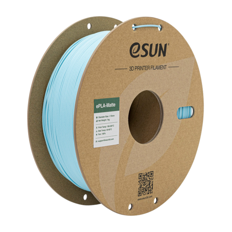 Філамент (пластик) для 3D принтера eSUN ePLA Matte 1кг, 1.75мм, блакитний (ePLA-Matte-P175LU1)